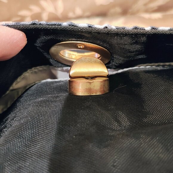 Baggallini Hobo Black/White Illusion Shoulder Handbag, Used - Picture 6 of 13